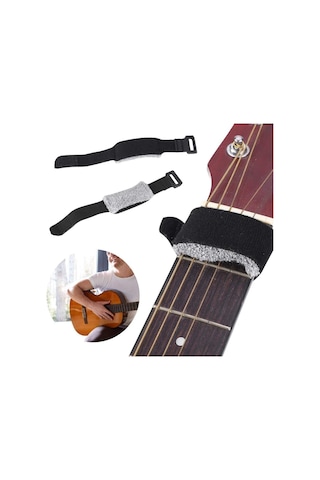 Swing Sm01 Gitar Tel Susturucu Yumuşak Kilitli Bez Kelepçe-Siyah