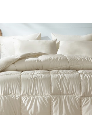 Yataş Bedding Macaron Çift Kişilik Yorgan - Yastık Set - Krem