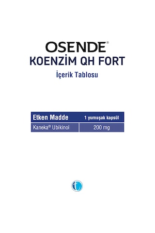 Osende Koenzim 200Mg Qh Fort 30 Yumuşak Kapsül