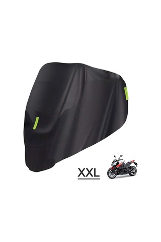 Wezone 210d Oksford Kumaş Motor Bisiklet Kaputu, Suya/toza/ Güneşe Dayanıklı, Tüm Mevsim Koruması, Katlanabilir Taşınabilir Xxl