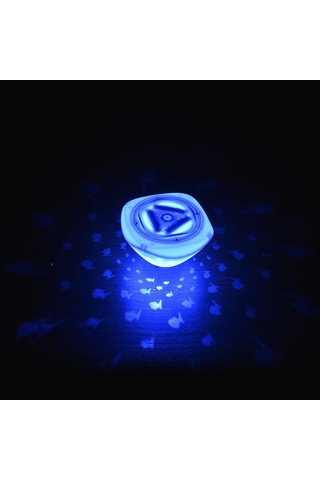 Renkli Sualtı Işıkları Balık Desenli Çeşme Projektör Işığı 4 Açık Mavi