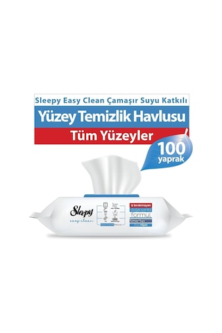 Sleepy Easy Clean Çamaşır Suyu Katkılı Yüzey Temizlik Havlusu 100'lü