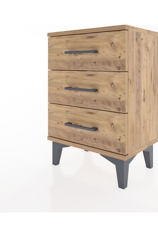 Arges Komodin 3 Çekmeceli 44x30x64 Çam-çam Çam