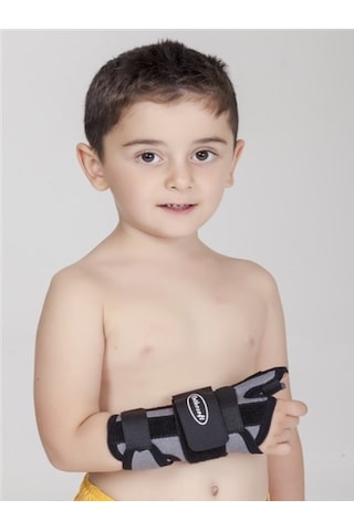 Orthosoft GR-1202-Ç Çocuk Başparmak Destekli El Bilek Ateli Gri