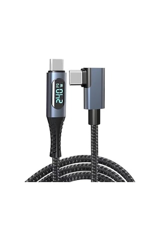 Usb 4 Kablo, Thunderbolt Kablo İçin Dik Açı Pd 240 W Çift Destekler 8k Hd Ekran Usb C Kablosu 8k 60hz 40gbps Veri Aktarımı 1metre/4ft Zr849