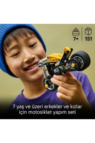 Yaratıcı Sarı Motosiklet Oyuncak, 7 Yaş Ve Üzeri Çocuklar İçin Pistonlu Motor