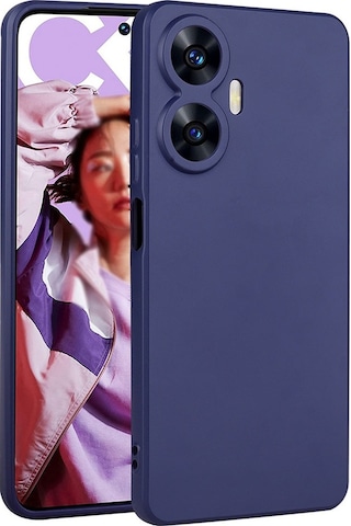 Realme C55 Kılıf Zore Premier Silikon Kapak Lacivert