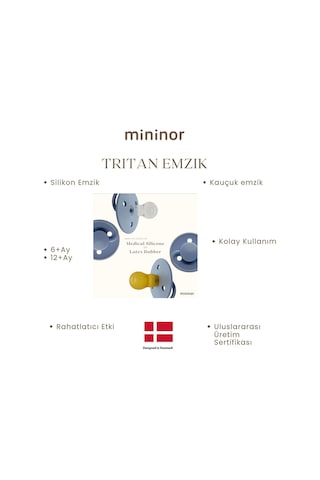 Mininor Kauçuk Emzik 12+ Ay - Soft Rabbit