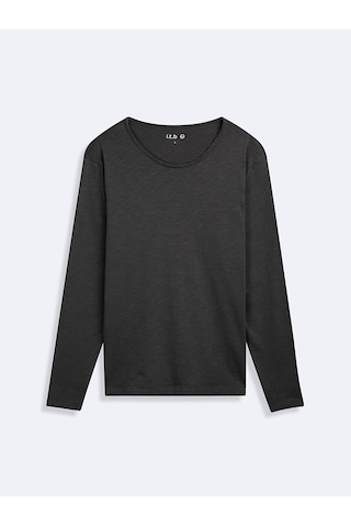 Ltb Uzun Kollu Bisiklet Yaka Basic Antrasit Sweatshırt Antrasit 2XL