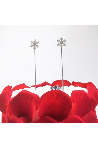 Homyl 2 Parça Metal Cupcake Seçtikleri Toppers Gümüş Gümüş