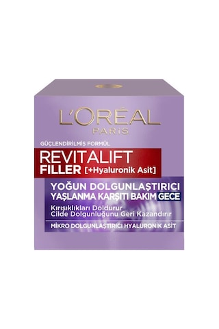 L'Oreal Paris Revitalift Filler Dolgunlaştırıcı Gece Kremi 50 ML