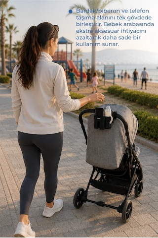 Babyjem 2'si 1 Arada Bebek Arabası Biberon - Bardak & Telefon Tutucu