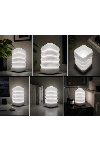Soft Glow Masa Lambası - Fiş Bağlantılı Beyaz - Beyaz