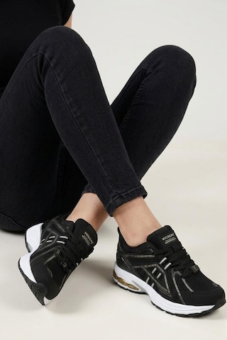 Papuçcity Wckrs 2945 Unisex Yürüyüş Koşu Günlük Spor Ayakkabı Siyah-Beyaz