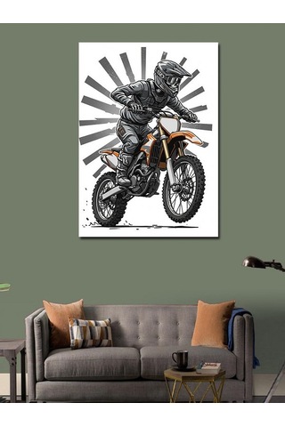 Kanvas Tablo Motorsiklet Ve Özgürlük 100cmx140cm