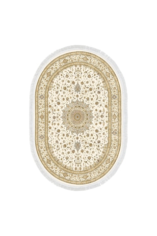 Eko Trend Djt 2 Li Yıkanabilir Kaymaz Taban Oval Banyo Paspas Klozet Takımı P1360 Osmanli krem