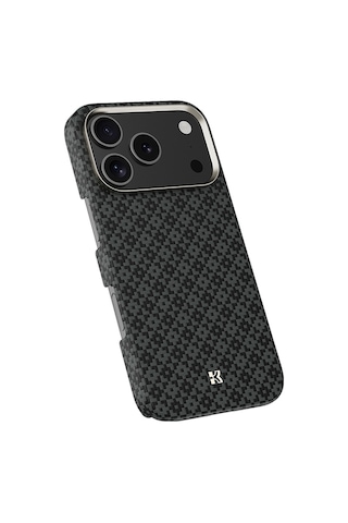 Apple Uyumlu iPhone 17 Pro Max Kılıfm-safe Şarj Özellikli Benks Armorair Armorgrid Serisi Kevlar Siyah Siyah