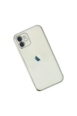 iPhone Uyumlu 12 Kılıf Razer Lensli Silikon - Gümüş