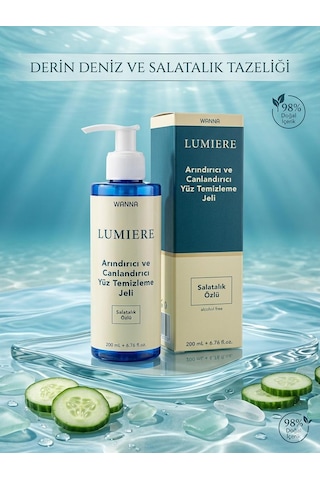 Wanna Lumiere Salatalık Özlü Arındırıcı ve Canlandırıcı Yüz Temizleme Jeli 200 ML