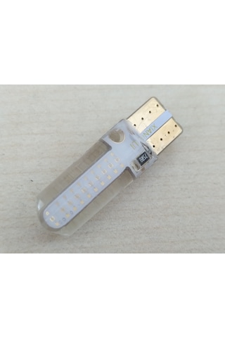 T10 Dipsiz Led Ampul 4adet Silikonlu Mavi 12v T10 Park, Sinyal, Plaka Ampulu