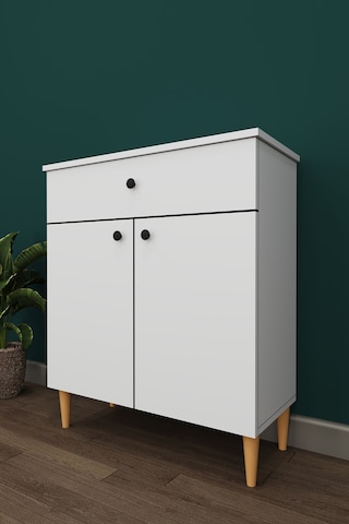 Modern Çekmeceli Çok Amaçlı Mutfak Banyo Dolabı %100 Mdf Erzak Kiler Dolabı Fd01 Beyaz