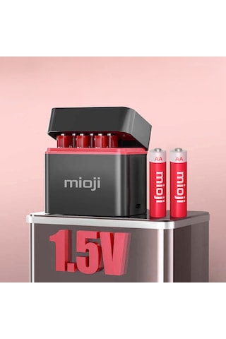 Mioji BT12 AA ve AAA 1.5V Pil Şarj Cihazı Siyah