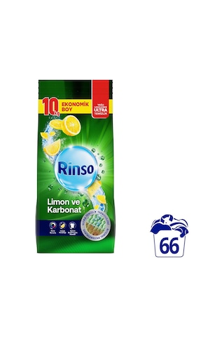 Rinso Toz Çamaşır Deterjanı Limon Ve Karbonat Renkliler Ve Beyazlar İçin 10 Kg X1