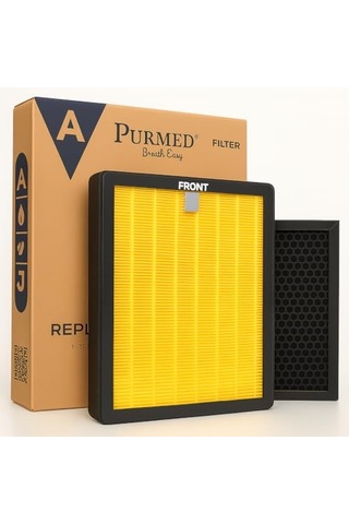 Purmed Pure Flat Hava Temizleme Cihazı Uyumlu Hepa + Karbon Filtre Çok Renkli