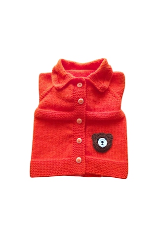 Kırmızı Bebek Hırkası Kırmızı