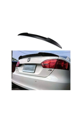 Autogp Vw Jetta Bagaj Üstü Spoiler Pianoblack Boyalı Yarasa 2011 / 2017