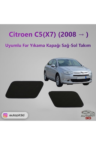 Citroen C5 X7 2008 Uyumlu Far Yıkama Kapağı Sağ-sol Takım Far Yıkama Kapağı
