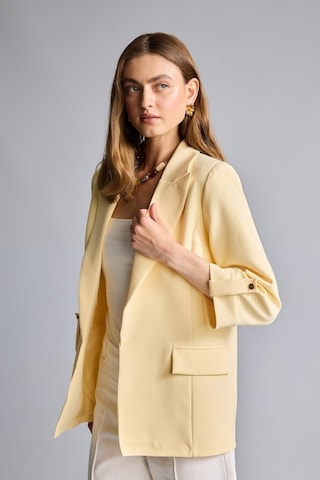 Defacto Oversıze Basic Blazer Açık Sarı Ceket C3215ax26auyl487 Sarı-yl487