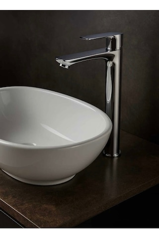 Eskaya Krom Çanak Lavabo Bataryası Musluğu Premium Çanak Banyo Lavabo Bataryası Krom