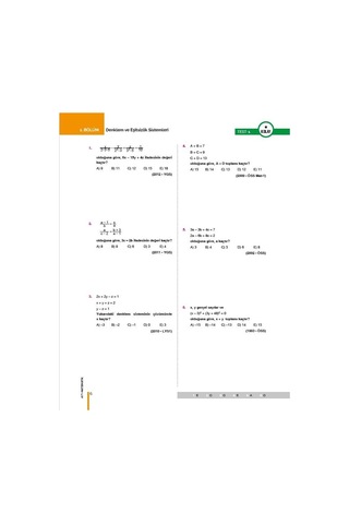AYT Matematik Konularına ve Zorluk Derecelerine Göre Çıkmış Soru ve Çözümleri - A Yayınları