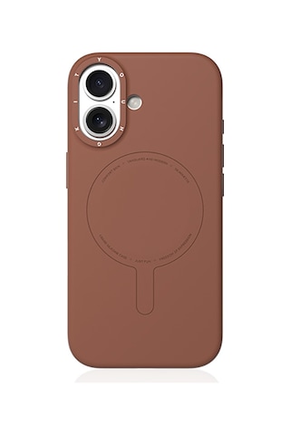 Apple Uyumlu iPhone 17 Kılıf M-safe Şarj Özellikli Youngkit Morandi Serisi Kapak Kahverengi Kahverengi