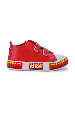 Kiko Kids Kach Cırtlı Kız Bebek Günlük Spor Ayakkabı Kırmızı