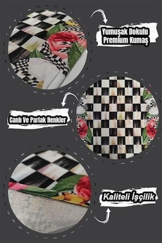 40x140cm Klasik Çerçeveli Tay Tüyü Dokuma Premium Leke Tutmaz Kumaş Masa Örtüsü Runner Rnr321 Acı Kahverengi
