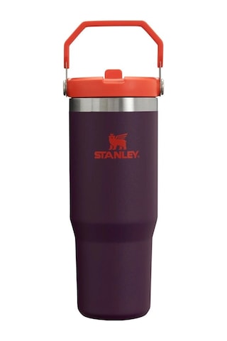 Stanley The Iceflow Flip Straw 0.89 L Pipetli Termos Bardak Mor-Turuncu