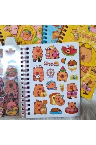 Cpybara A6 Stıcker Defter Çok Renkli