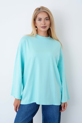 Herkesemoda Kadın Tesettüre Uygun Geniş Kollu Body Turkuaz
