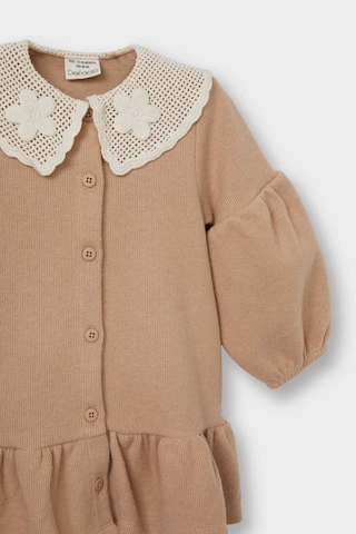 Defacto Kız Bebek Bebe Yaka Uzun Kollu Elbise G0144a525wnbg400 Bej