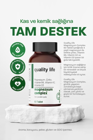 Quality Life Magnezyum Complex 60 Tablet