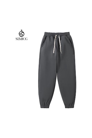 Erkek Düz Renk Spor Pantolon Günlük Pantolon Koyu Gri