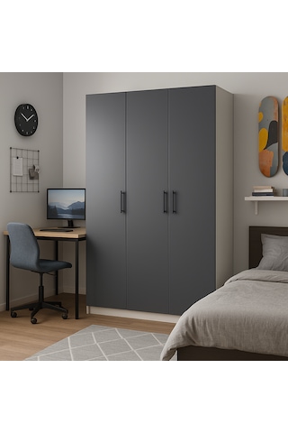 Modern 3 Kapaklı Gardırop Antrasit
