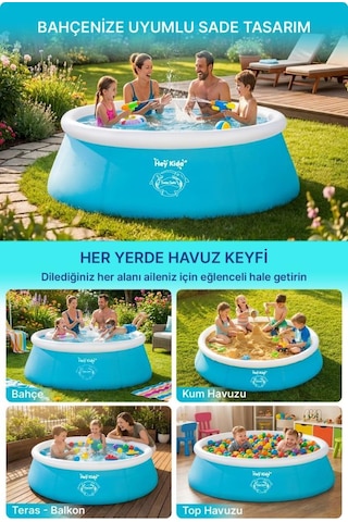 Heykida Swim Safe Hızlı Kurulum Havuzu 183x51cm Mavi