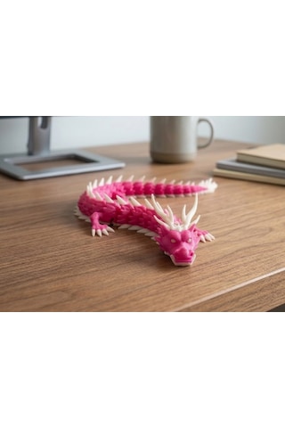 Hareketli Ejderha Figürü Pembe