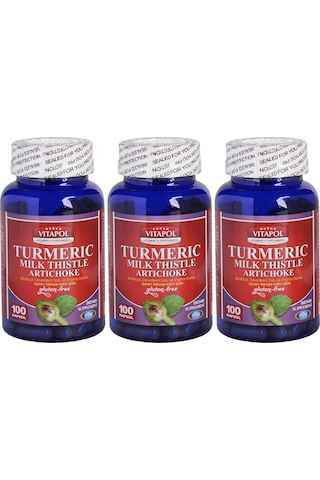 Vitapol Turmeric Milk Thistle Artichoke 3x100 Kapsül