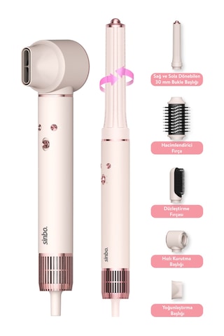 Sinbo Pro Airwrap Compact Uzun Multi-Styler 5in1 Saç Şekillendirme Seti