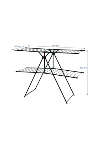 Zırhlı Sağlam Çamaşır Kurutmalığı Ar-222 Siyah