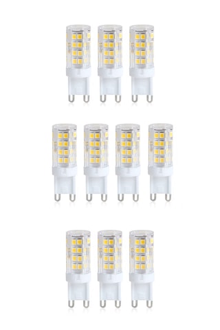 Mısır Led Kapsül Ampul G9 Duy 4w 3000k Şeffaf Cam Gün Işığı 10'lu